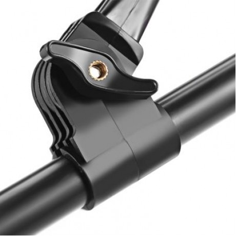 Fish Rod Stand Bracket Angle Adjustable Field Cutting Fishing Holder Tool (BLACK)