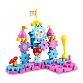YOUZHI TS5403A - 2 55PCS Kids Assembled Gear Building Blocks Castle Toys (MULTI)