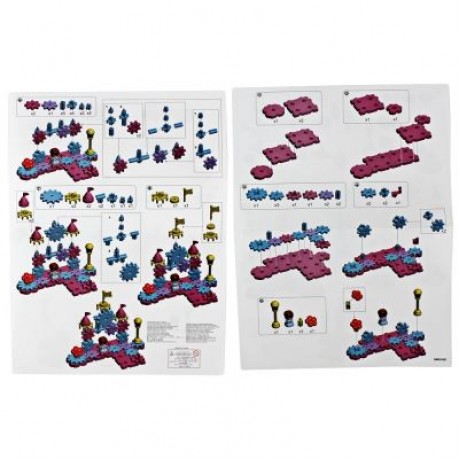 YOUZHI TS5403A - 2 55PCS Kids Assembled Gear Building Blocks Castle Toys (MULTI)