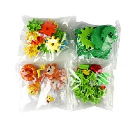 YOUZHI TS5303A - 2 54PCS Kids Assembled Gear Building Blocks Forest Toy  (MULTI)