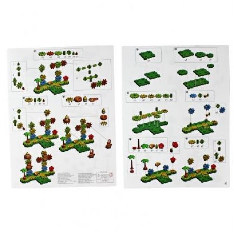 YOUZHI TS5303A - 2 54PCS Kids Assembled Gear Building Blocks Forest Toy  (MULTI)
