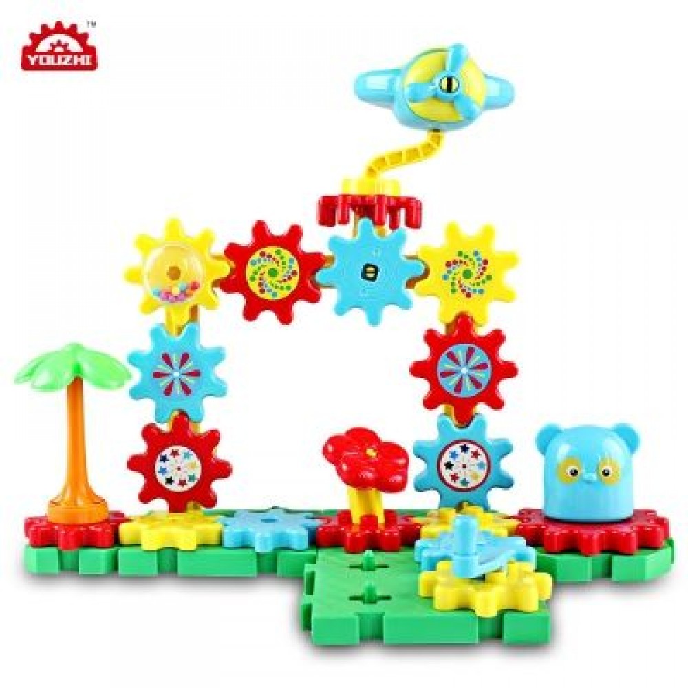 YOUZHI TS5103A - 2 54PCS Assembled Gear Building Blocks Amusement Park (MULTI)