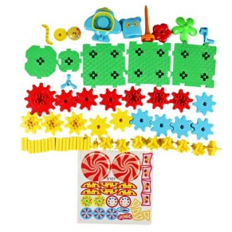 YOUZHI TS5103A - 2 54PCS Assembled Gear Building Blocks Amusement Park (MULTI)
