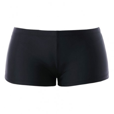 Leaf Print Plus Size Asymmetric Tankini Set (BLACK)