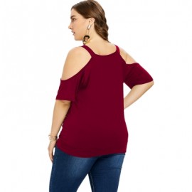 Plus Size Cowl Neck Blouson T-shirt (RED WINE)