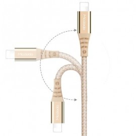 Mcdodo CA - 5090 8 Pin Fast Charging Cable Nylon LED Indicator 2A 1.2M for iPhone (GOLD)