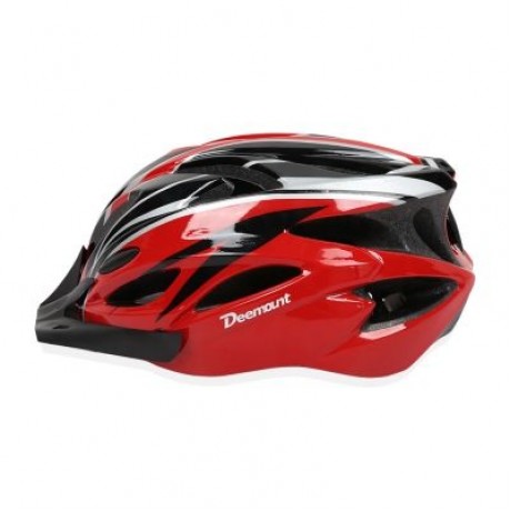 Deemount Cycling Helmet All-round Protection EPS Back Taillight Riding Device (BLACK)