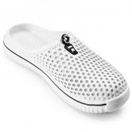 Unisex Trendy Hole Slippers Garden Beach Clogs Rain Outdoor Sandals (WHITE)