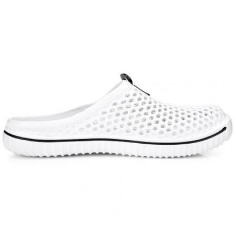Unisex Trendy Hole Slippers Garden Beach Clogs Rain Outdoor Sandals (WHITE)