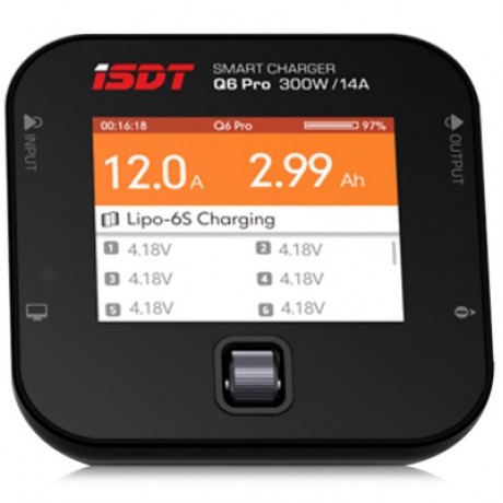 ISDT Q6 Pro BattGo 300W 14A Pocket Battery Balance Charger (BLACK)