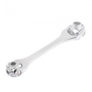 Universal Socket Sleeve Alloy Wrench 8 - 19mm Dual Head Repairing Tool (SILVER)