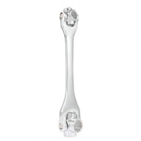 Universal Socket Sleeve Alloy Wrench 8 - 19mm Dual Head Repairing Tool (SILVER)