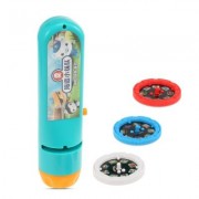 Flashlight Projector Sleep Story Slide Light Lamp Educational Toy (BLUE)
