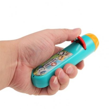 Flashlight Projector Sleep Story Slide Light Lamp Educational Toy (BLUE)