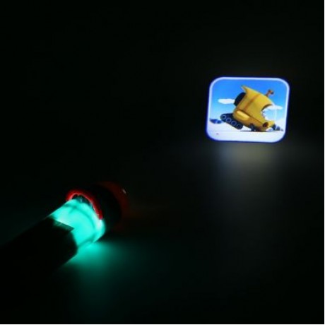 Flashlight Projector Sleep Story Slide Light Lamp Educational Toy (BLUE)