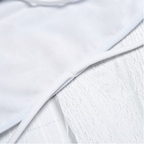 Strapless Spaghetti Strap Flounce Padded Print Low Waist Women Bikini Set (WHITE)