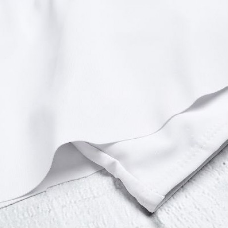 Strapless Spaghetti Strap Flounce Padded Print Low Waist Women Bikini Set (WHITE)