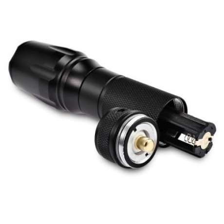 PROBE SHINY Handheld Portable LED Flashlight Zoomable Ultra Bright (BLACK)