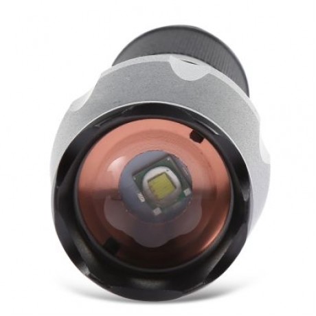 PROBE SHINY Handheld Portable LED Flashlight Zoomable Ultra Bright (BLACK)