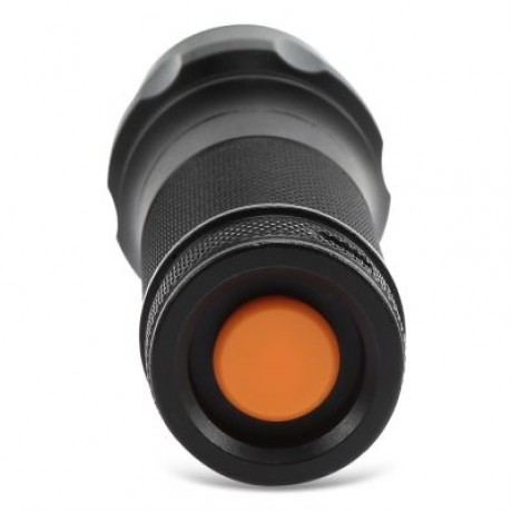 PROBE SHINY Handheld Portable LED Flashlight Zoomable Ultra Bright (BLACK)