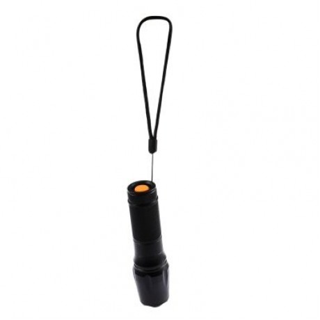 PROBE SHINY Handheld Portable LED Flashlight Zoomable Ultra Bright (BLACK)