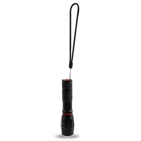PROBE SHINY TG - S144 Ultra Bright Zoomable LED Flashlight (BLACK)