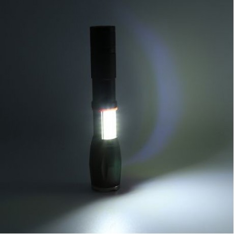PROBE SHINY TG - S144 Ultra Bright Zoomable LED Flashlight (BLACK)