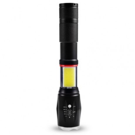 PROBE SHINY TG - S144 Ultra Bright Zoomable LED Flashlight (BLACK)
