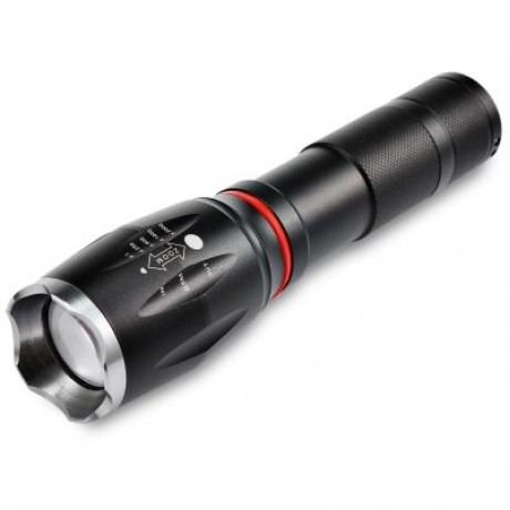 PROBE SHINY TG - S144 Ultra Bright Zoomable LED Flashlight (BLACK)