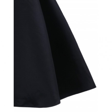 Belted Vintage Dress and Polka Dot Jacket (BLACK)