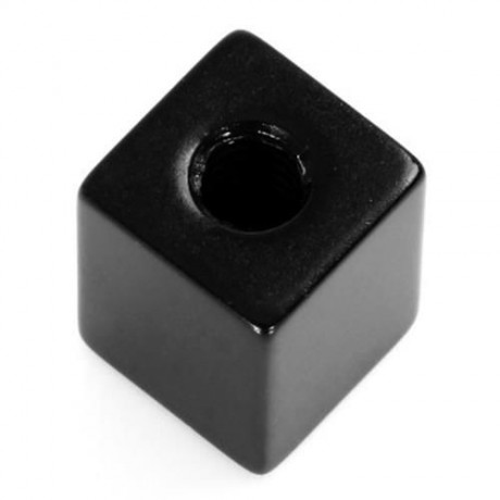 2PCS ALUMINUM ALLOY MATERIAL SQUARE SHAPED BIKE TYRE AIR VALVE CAP (BLACK)
