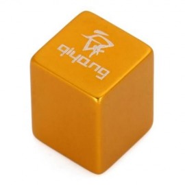 2PCS ALUMINUM ALLOY MATERIAL SQUARE SHAPED BIKE TYRE AIR VALVE CAP (YELLOW)