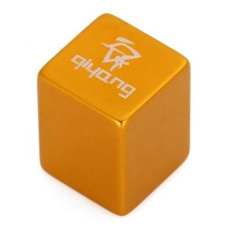 2PCS ALUMINUM ALLOY MATERIAL SQUARE SHAPED BIKE TYRE AIR VALVE CAP (YELLOW)