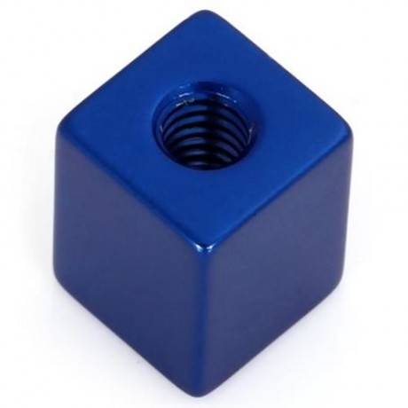 2PCS ALUMINUM ALLOY MATERIAL SQUARE SHAPED BIKE TYRE AIR VALVE CAP (BLUE)