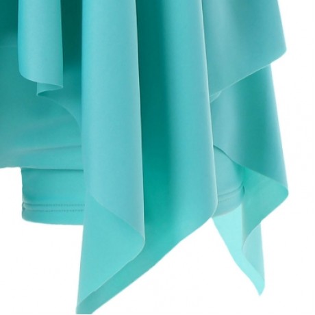 Daisy Printed Empire Waist Handkerchief Tankini (LIGHT SEA GREEN)