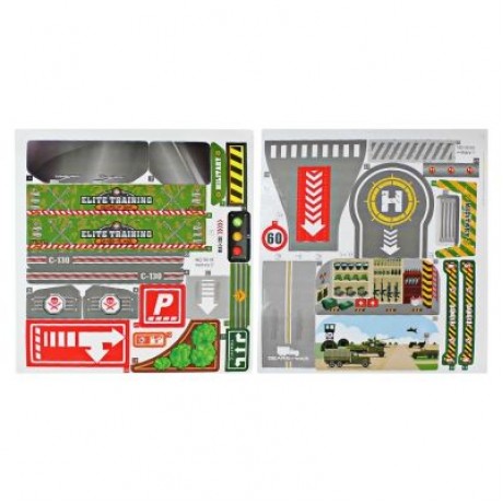 WinTek E5018 Assembled Military Base Vehicles Construction Set Toy (GREEN)