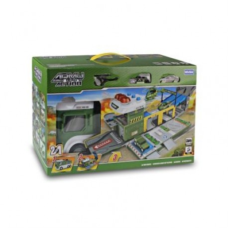 WinTek E5018 Assembled Military Base Vehicles Construction Set Toy (GREEN)