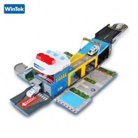 WinTek E5018 Assembled Police Station Alloy Vehicles Construction Set Toy (DODGER BLUE)