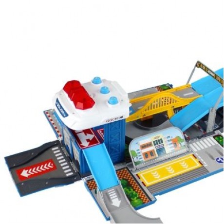 WinTek E5018 Assembled Police Station Alloy Vehicles Construction Set Toy (DODGER BLUE)