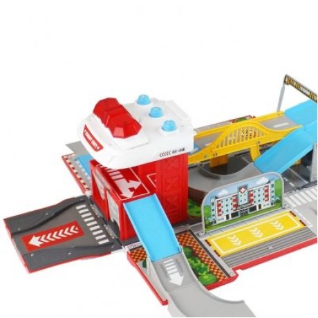 WinTek E5018 Assembled Fire Dapartment  Alloy Vehicles Construction Set Toy (RED)