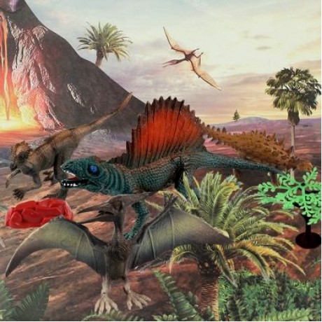 New Creative Dinosaur Model Toy Table Decoration Special Kids Gift 4pcs (MULTI-A)