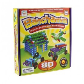 Bamboo Sticks Building Blocks Puzzle Assembling Creative Flexible Thinking Toys 80pcs (GRE