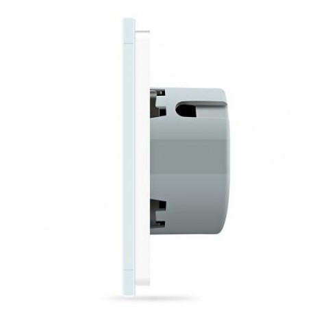 LIVOLO C7 Wall Light 2 Touch Switches Tempered Glass Panel (WHITE)