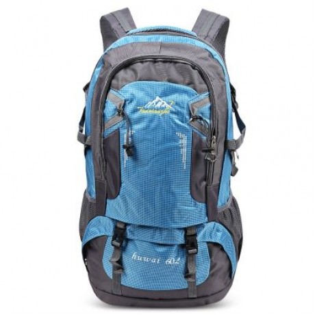 HUWAIJIANFENG 60L Lightweight Outdoor Activities Bag Travel Hiking Backpack  (BLUE)