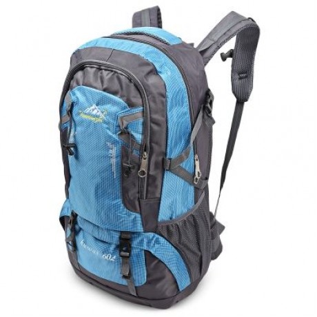 HUWAIJIANFENG 60L Lightweight Outdoor Activities Bag Travel Hiking Backpack  (BLUE)