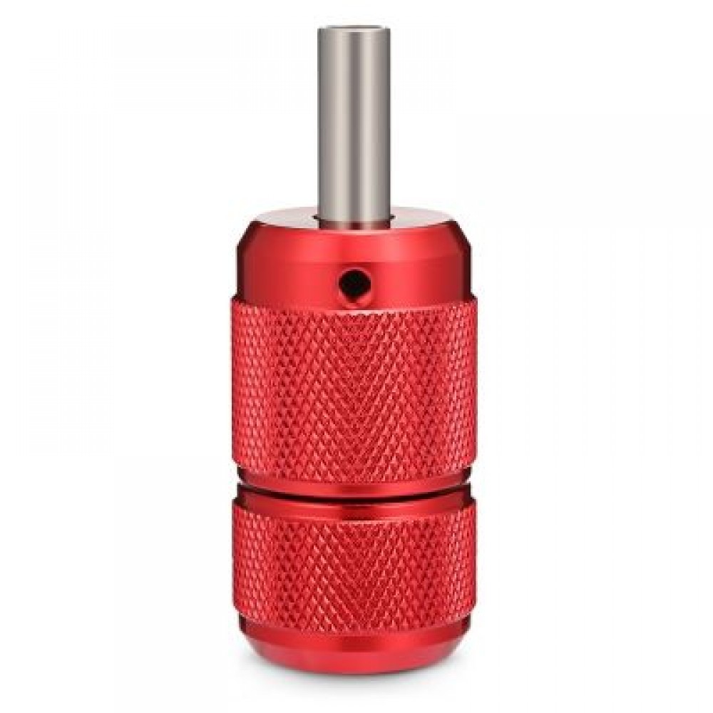 27MM Aluminum Alloy Self-locking Anti-slip Touch Tattoo Grip for Machine Needles (RED)