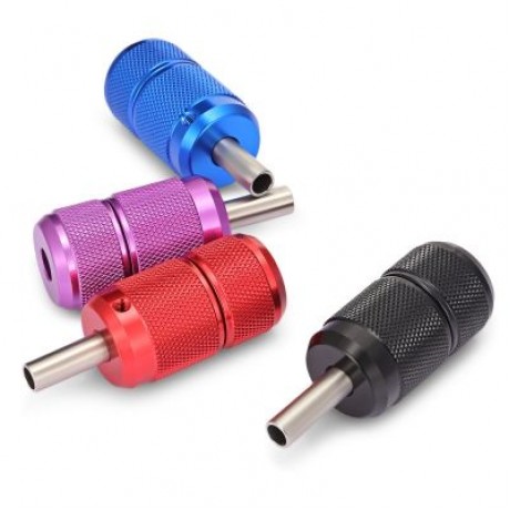 27MM Aluminum Alloy Self-locking Anti-slip Touch Tattoo Grip for Machine Needles (RED)