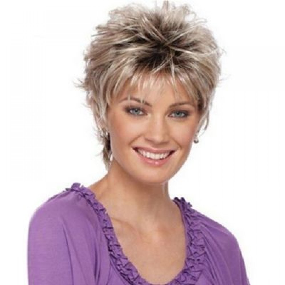 Fashionable Lady Gradient Short Wig (LIGHT KHAKI)