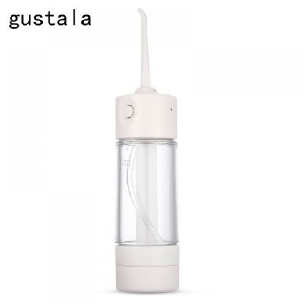 gustala LV190S Portable Manual Oral Irrigator Water Flosser Dental Spa (WHITE)