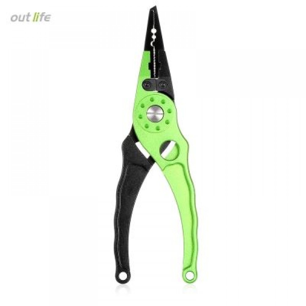 Outlife FG - 1026 Fishing Plier Hook Remover Braid Line Cutting / Split Ring (GREEN APPLE Outlife FG - 1026 Fishing Plier Hook Remover Braid Line Cutting / Split Ring (GREEN APPLE
